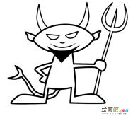 小魔鬼人物简笔画步骤图片大全