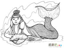 美人鱼人物简笔画步骤图片大全五