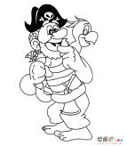 海盗人物简笔画步骤图片大全六