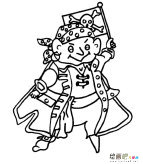 海盗人物简笔画步骤图片大全三