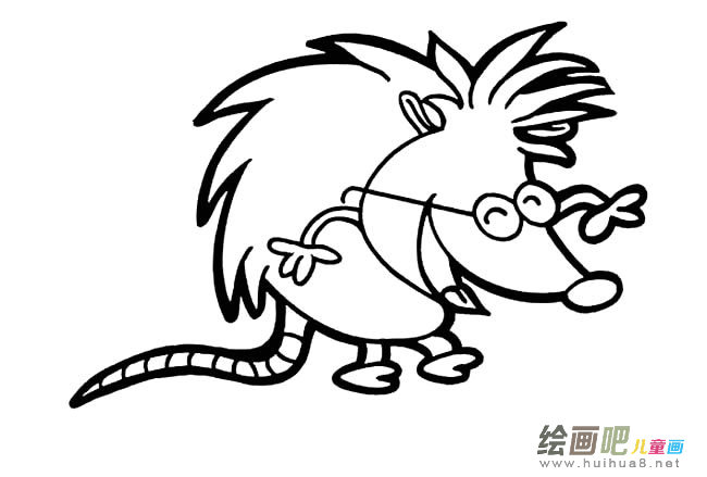 刺猬动物简笔画步骤图片大全二