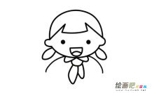 少先队员人物简笔画步骤图片大全