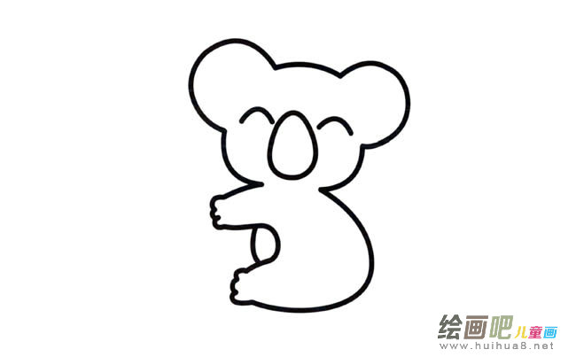 考拉动物简笔画步骤图片大全