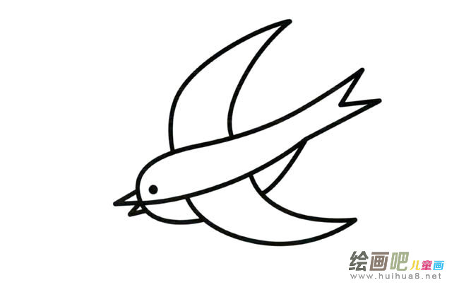 小燕子动物简笔画步骤图片大全二