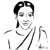 中年女人人物简笔画步骤图片大全