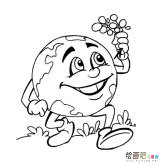 卡通地球人物简笔画步骤图片大全