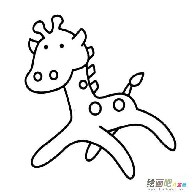 卡通小鹿动物简笔画步骤图片大全