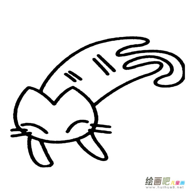卡通小猫动物简笔画步骤图片大全