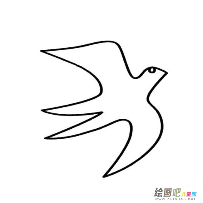 燕子一笔画动物简笔画步骤图片大全