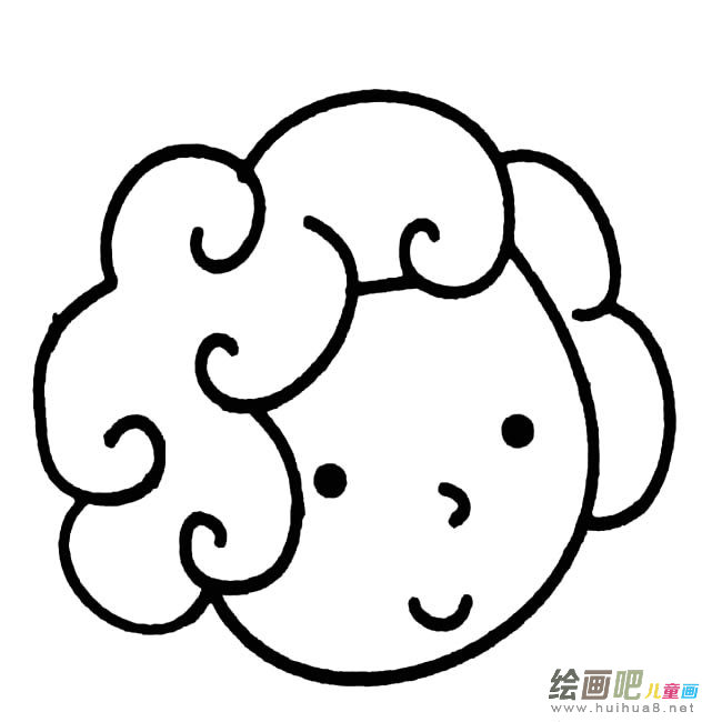 老妈妈头像人物简笔画步骤图片大全