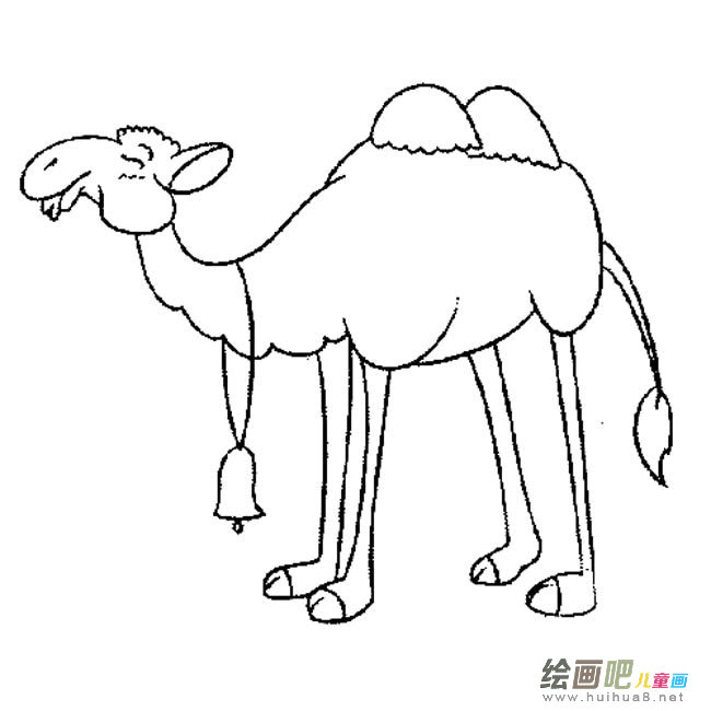 双峰骆驼动物简笔画步骤图片大全二