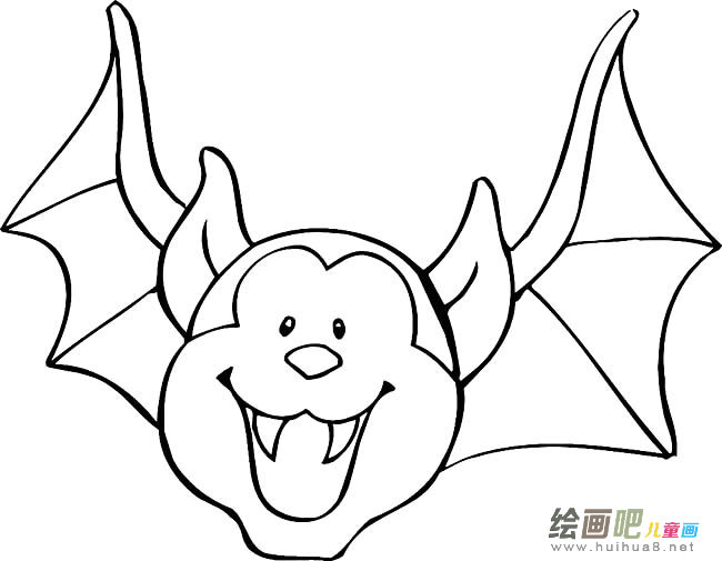 蝙蝠动物简笔画步骤图片大全