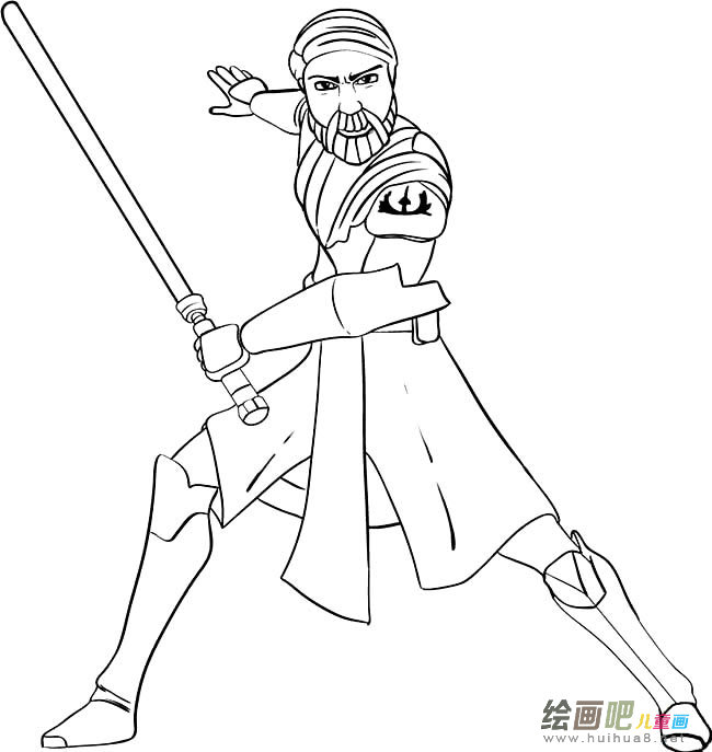绝地武士人物简笔画步骤图片大全