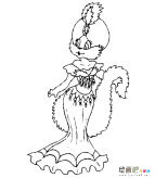 狐狸小姐人物简笔画步骤图片大全