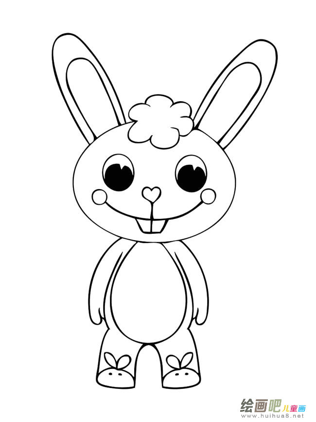 卡通小兔子动物简笔画步骤图片大全