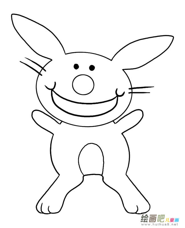 大嘴兔子动物简笔画步骤图片大全