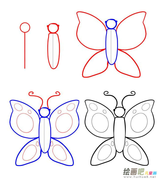 蝴蝶简笔画图片大全