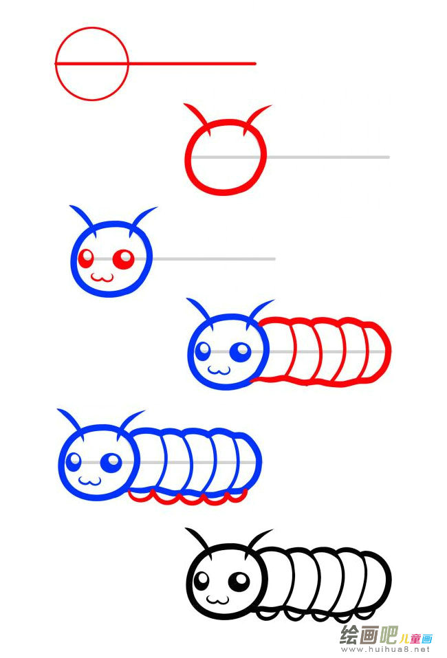 毛毛虫简笔画图片大全