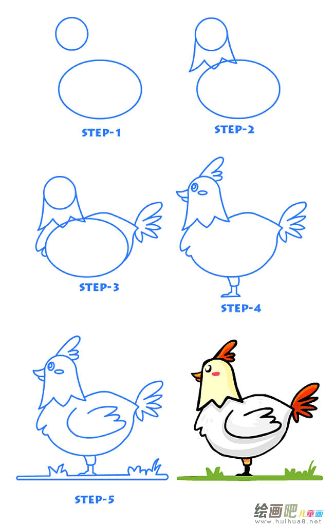 小鸡简笔画图片大全