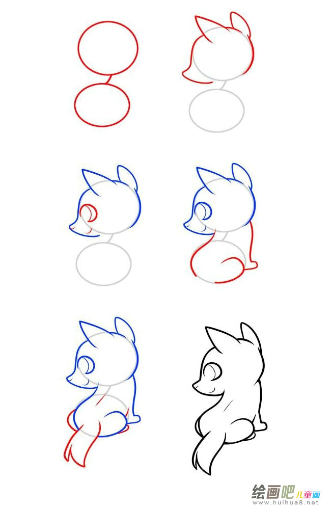 小狐狸简笔画图片大全