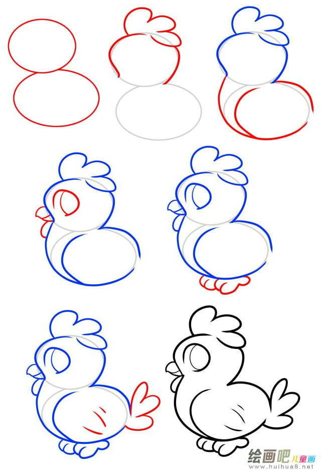 愤怒的小鸡简笔画图片大全