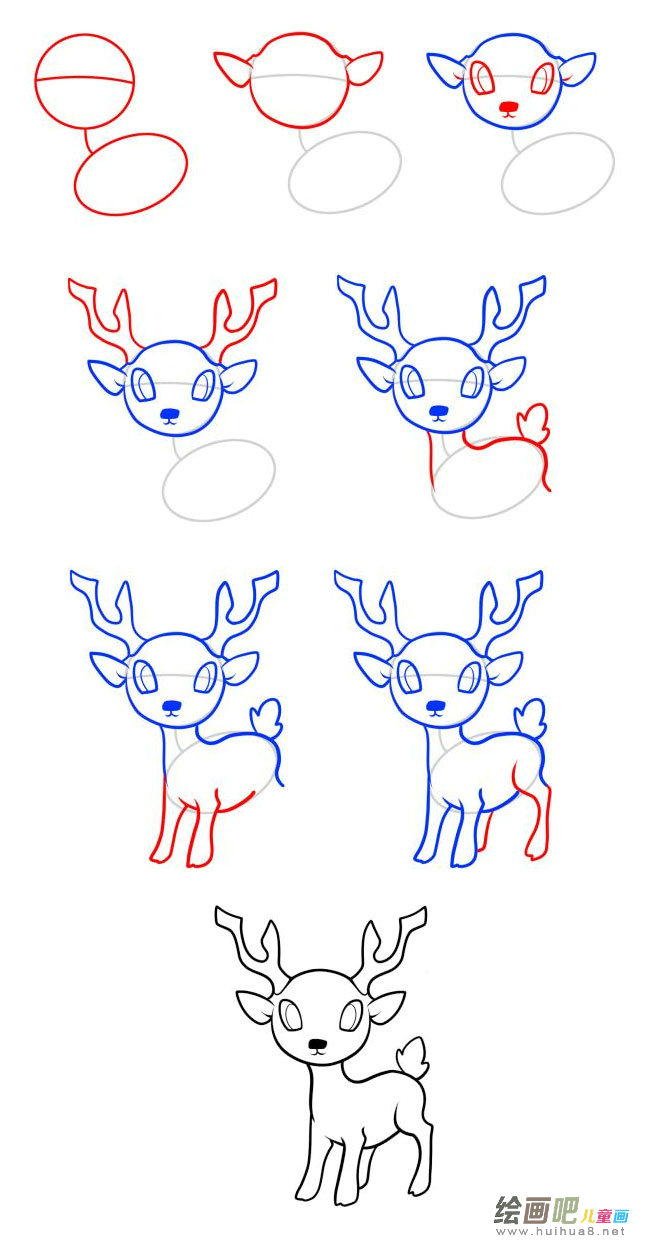 小鹿简笔画图片大全