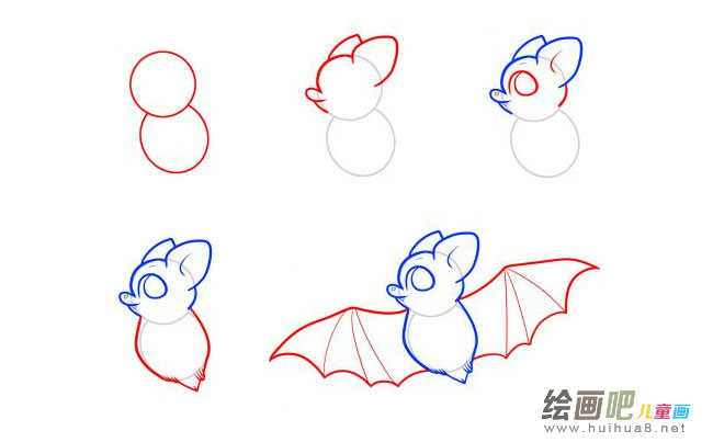 蝙蝠简笔画图片大全