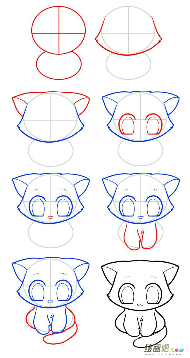 狐狸猫简笔画图片大全