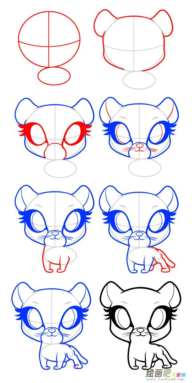 猎豹简笔画图片大全