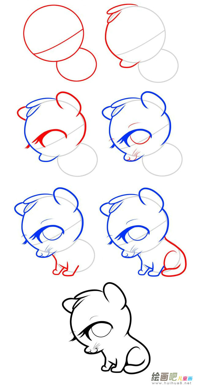 傲娇的小豹子简笔画图片大全