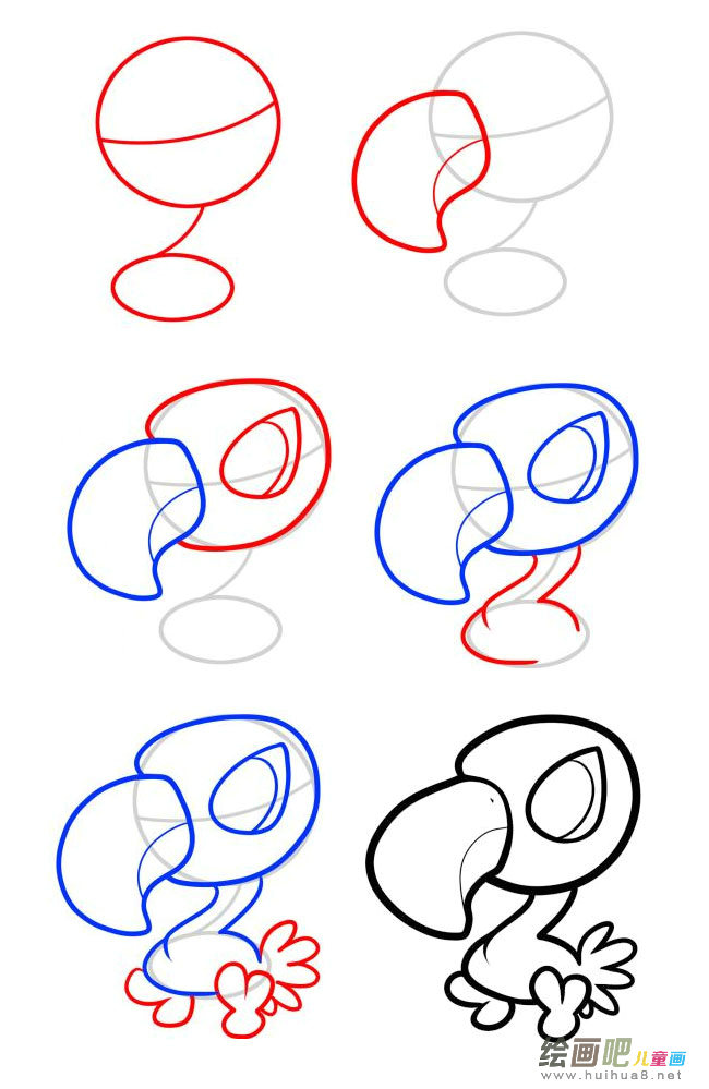 火烈鸟简笔画图片大全