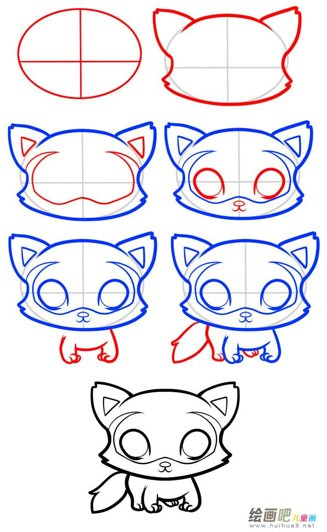 浣熊简笔画图片大全