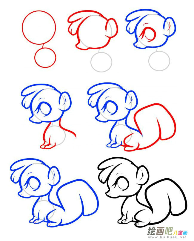 臭鼬简笔画图片大全