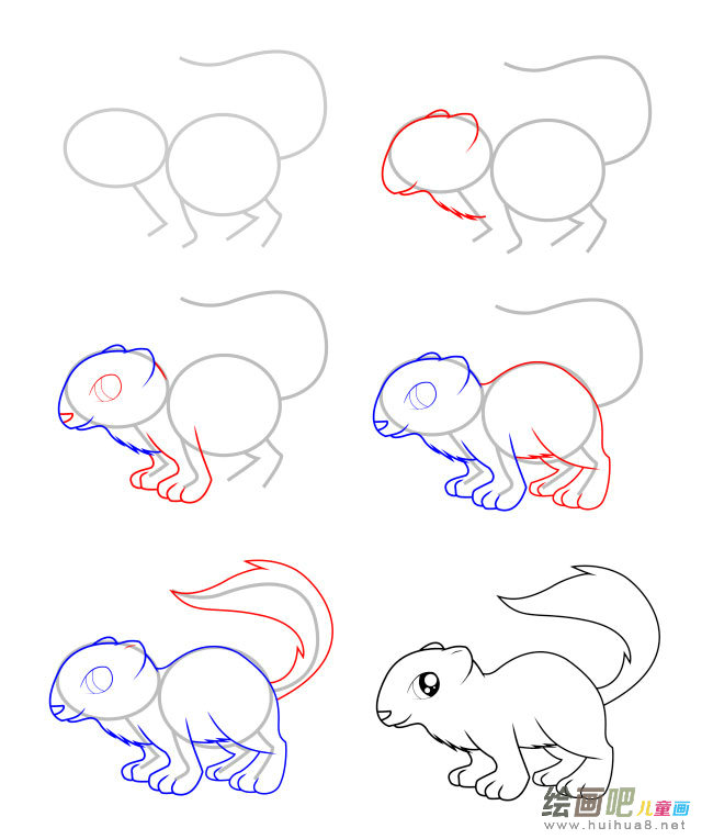 黄鼠狼简笔画图片大全