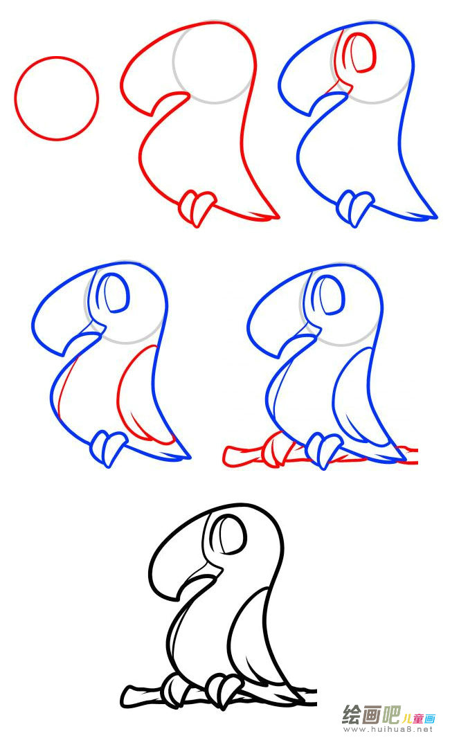 大嘴鸟简笔画图片大全