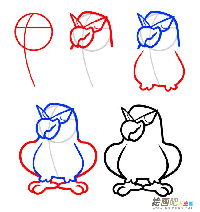 卡通老鹰简笔画图片大全