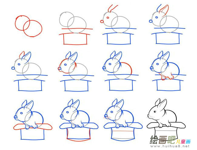 魔术兔简笔画图片大全