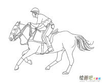 骑马的人简笔画步骤图片大全