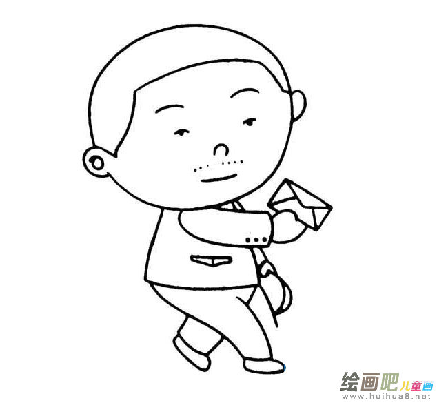 送信的邮差简笔画图片大全