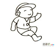 踢足球的小男孩简笔画步骤图片大全