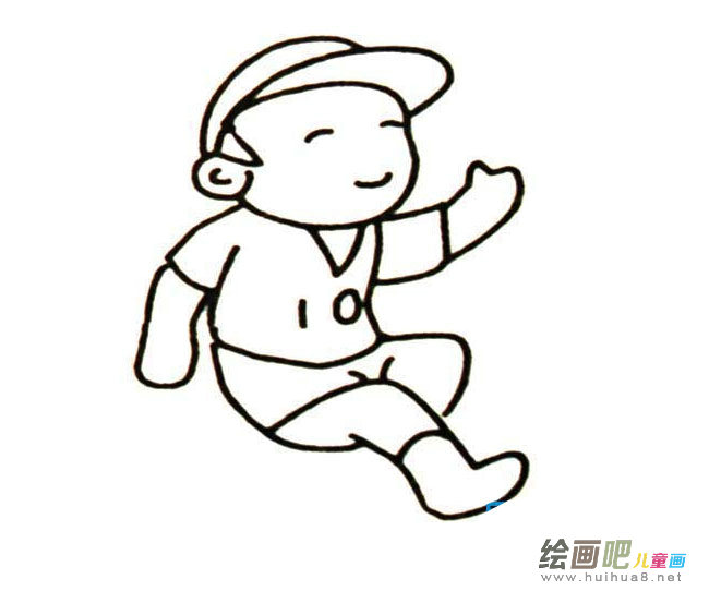 踢足球的小男孩简笔画图片大全