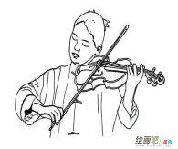 拉小提琴简笔画步骤图片大全