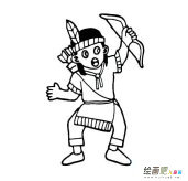 后羿射日简笔画步骤图片大全