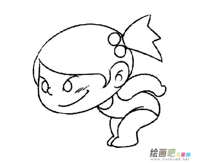 女孩跳水简笔画图片大全