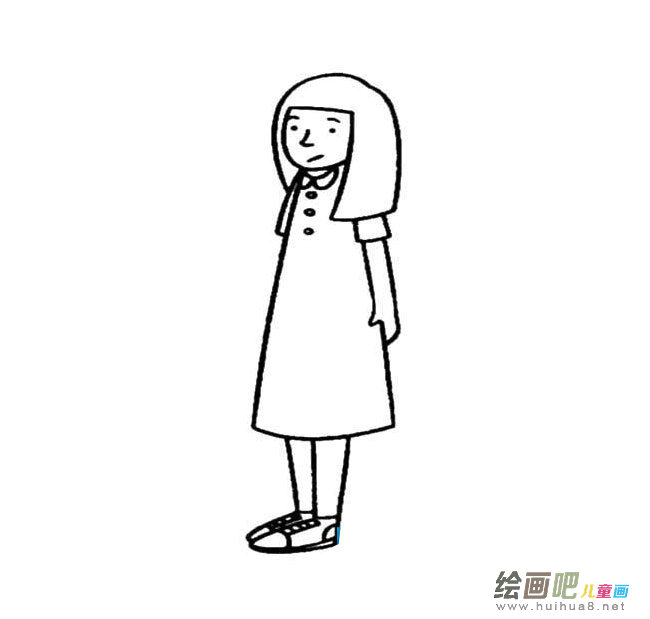 娃娃头的女生简笔画图片大全