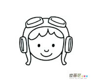 小朋友飞行员简笔画步骤图片大全