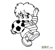足球小子简笔画步骤图片大全