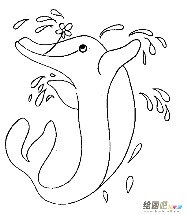海豚简笔画图片大全大图