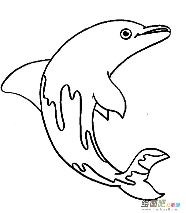海豚简笔画图片大全大图