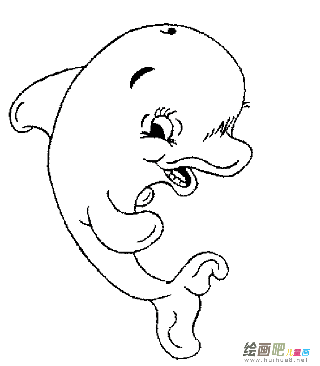 海豚简笔画图片大全大图